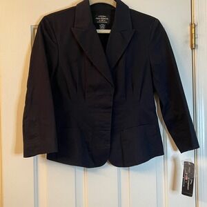 Vintage Polo Jeans Co Ralph Lauren Black Cotton Blazer Jacket French Riviera M